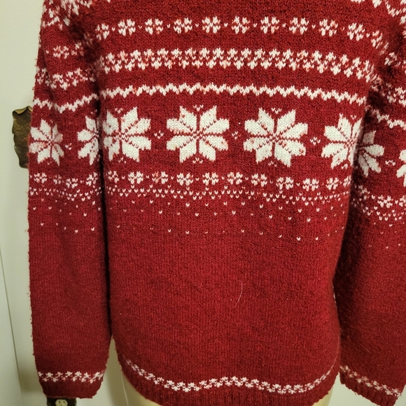 Croft and Borrow Christmas Sweater Hoildays Large Holiday Zip Up - Picture 7 of 9